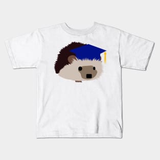 Graduation Hedgehog - Blue Cap Kids T-Shirt